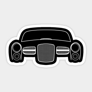 Facel Vega HK500 1960s classic car white outline graphic Sticker